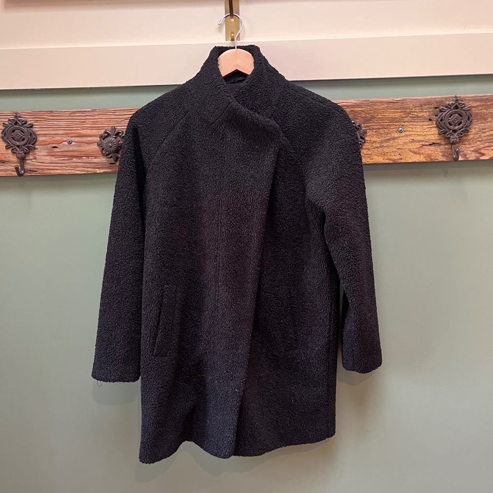 Marine Layer Black Stephanie Cocoon Coat Jacket XS Extra Small Minimalist Cozy
